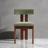 Contemporary Scandinavian Semi-round Solid Wood Lambswool High Resilience Sponge Dining Chair Backrest For Dining Room