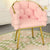 Contemporary Creative Cream Bubble Velvet Fabric Metal Vanity Stool Backrest Armrest For Living Room