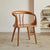 Contemporary Scandinavian Round Back Solid Wood Dining Chair Backrest Armrest For Dining Room