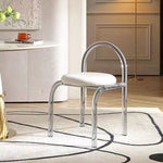 Contemporary Nordic Acrylic Velvet Sponge Round Arched Dining Chair Backrest For Dining Room