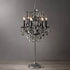 Traditional Vintage Candelabra Crystal Decor Iron Base 1-Light Table Lamp For Bedroom