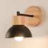 Modern Minimalist Round Half Circle Bird Wood Iron Resin 1-Light Wall Sconce Lamp For Living Room