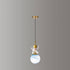 Contemporary Nordic Kids Orb Astronaut Iron Resin 1-Light Pendant Light For Bedroom