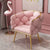 Modern Minimalist U-Shaped Metal Leather Vanity Stool 4-Legs Backrest Armrest For Bedroom