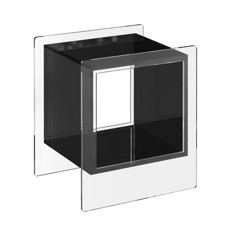 Modern Minimalist Square Acrylic Nightstand For Bedroom