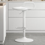 Modern Minimalist Square PP Plastic Metal Bar Stool Low Backrest For Dining Room