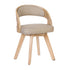 Modern Minimalist Square Fabric Wood Dining Chair Backrest For Dining Room