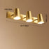 Modern Luxury Full Copper Semi-Conical 1/2/3-Light Vanity Mirror Front Wall Sconce Lamp For Bedroom