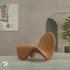 Contemporary Scandinavian Tongue Curved Fiberglass Rebound Foam Accent Chair Backrest For Living Room