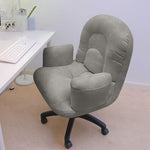 Contemporary Scandinavian Curved Square Cotton Linen Nylon Desk Chair Backrest Arm For Home Office