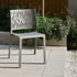 Modern Minimalist Square Plastic Chair Four Legs Backrest For Outdoor Patio