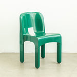 Modern Minimalist Square Plastic Chair Four Legs Backrest For Living Room