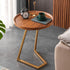 Modern Simplicity Round MDF Iron End Table Movable For Living Room