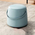 Modern Minimalist Round Column Cotton Linen Leather Wood Chair Backless Armless For Living Room