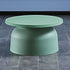 Modern Minimalist Round Plastic Coffee Table 1-Tier For Living Room