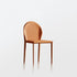 Modern Minimalist Square Half Oval Leather Metal Dining Chair Backrest For Dining Room