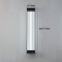 Modern Minimalist Waterproof Rectangular Stainless Steel Acrylic LED Wall Sconce Lamp For Outdoor Patio