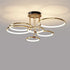 Contemporary Luxury Circle Combo Design LED Semi-Flush Mount Ceiling Light For Bedroom