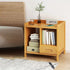 Modern Minimalist Rectangular Desktop Bamboo Nightstand 1/2-Drawer For Bedroom