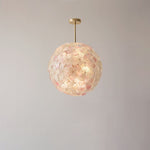 Modern Art Deco Cinquefoil Spherical Cylindrical Glass Iron 6/8 Light Chandelier For Living Room