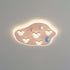 Contemporary Creative Kids Iron Acrylic Round Irregular Shape Mouse Cloud LED Flush Mount Ceiling Light For Bedroom