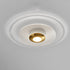 Contemporary Luxury Geometric Circular Vertical Grain Acrylic LED Semi-Flush Mount Ceiling Light For Living Room