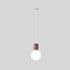 Modern Minimalist Round Ball Hardware Plastic 1-Light Pendant Light For Bedroom