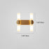 Contemporary Nordic Copper Acrylic Cylinder Ball 1/2/4 Light Wall Sconce Lamp For Living Room