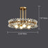 Modern Luxury Gold Finish Frame Colorful Glass Shade 6/8/10-Light Chandelier For Living Room