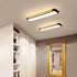 Modern Minimalist Rectangle Iron Acrylic LED Flush Mount Ceiling Light For Bedroom