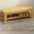 Traditional Chinese Rectangle Heather Bamboo Shoe Storage 1-Shelf For Entryways