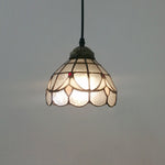 Traditional Tiffany Half Round Glass 1-Light Pendant Light For Bedroom