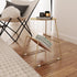 Contemporary Scandinavian Round Tabletop Iron Coffee Table 1-Shelf For Living Room