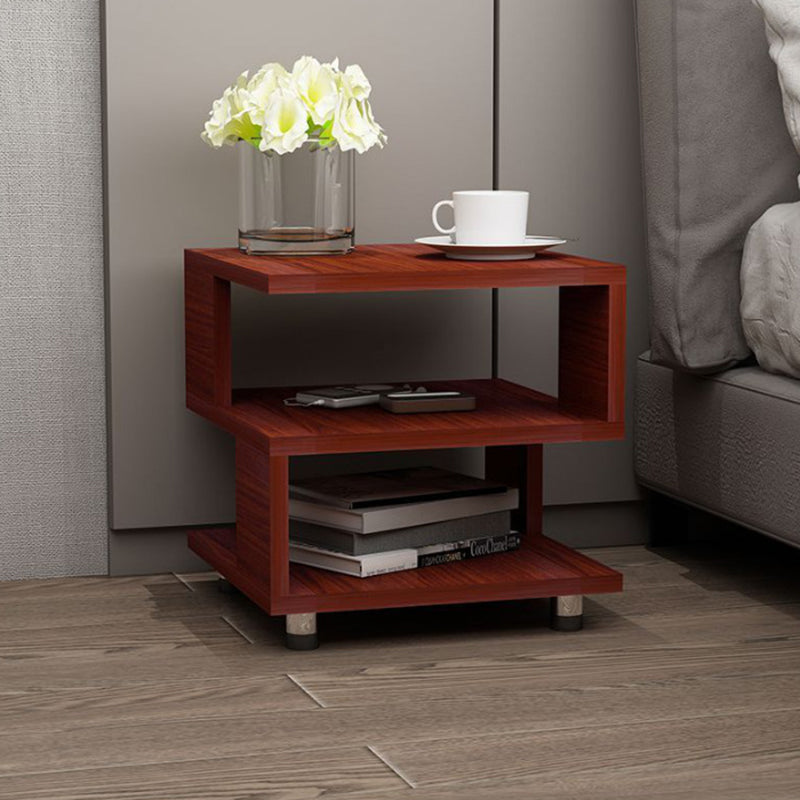 Contemporary Creative Square Cube Plate Side Table 3-Tier For Bedside