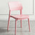 Contemporary Nordic Macaron Plastic Square Stackable Dining Chair Open Back For Dining Room