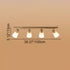 Traditional Vintage Wood Glass Trumpet Shade 1/2/3/4-Light Semi-Flush Mount Ceiling Light For Living Room