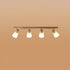 Traditional Vintage Wood Glass Trumpet Shade 1/2/3/4-Light Semi-Flush Mount Ceiling Light For Living Room