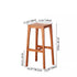 Modern Minimalist Rectangular Wooden Bar Stool Footrest For Dining Room