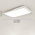 Modern Minimalist Geometric Square Iron Acrylic LED Flush Mount Ceiling Light For Bedroom