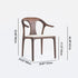 Traditonal Chinese Walnut Square Curved Dining Chair Backrest Armrest For Dininng Room