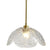 Contemporary Creative Petal Glass Design Brass 1-Light Pendant Light For Bedroom