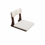 Traditional Japanese Square Paulownia Wood Cotton Linen Chair Tatami Backrest For Entertainment Room