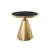Contemporary Luxury Round Sintered Stone Top Conical Metal Base Coffee Table For Living Room