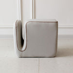 Modern Simplicity Fabric Wood Sponge Cube Vanity Stool Backless For Bedroom