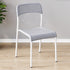 Modern Minimalist Square Plastic Iron Multi-Holes Dining Chair Backrest For Dining Room