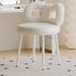 Modern Art Deco Butterfly Knot Round Leather Iron Vanity Stool Backrest Armless For Bedroom