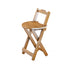 Contemporary Simplicity Bamboo X-Shaped Legs Foldable Bar Stool Low Back Footrest For Dining Room