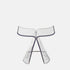 Contemporary Scandinavian PC Butterfly Shape Vanity Stool Backless For Living Room