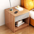 Modern Minimalist Square Table Top High Density Panel Nightstand 1-Drawer For Bedroom