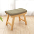 Contemporary Simplicity Rectangular Wood Fabric Vanity Stool Backless Armless For Bedroom